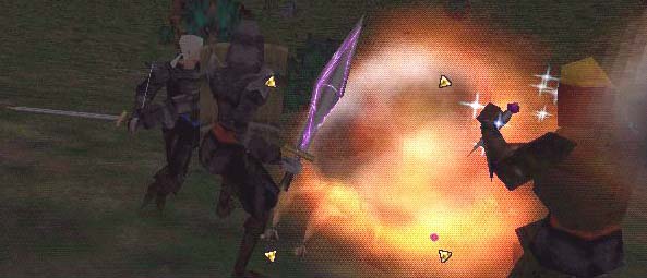 Battling drudge prowlers with melee and magic.