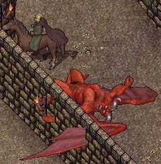 Hunting daemons in Hythloth Dungeon.